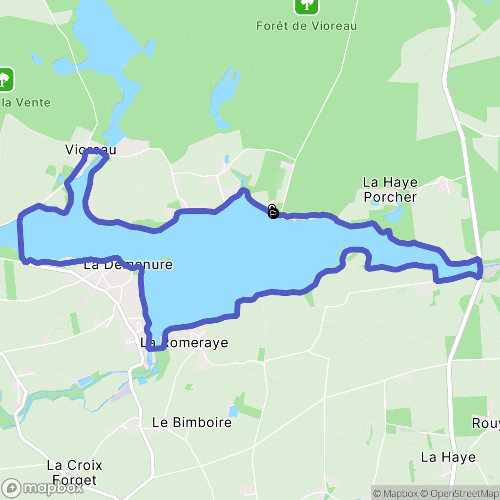 La Bolinière : carte du parcours de randonnée - France