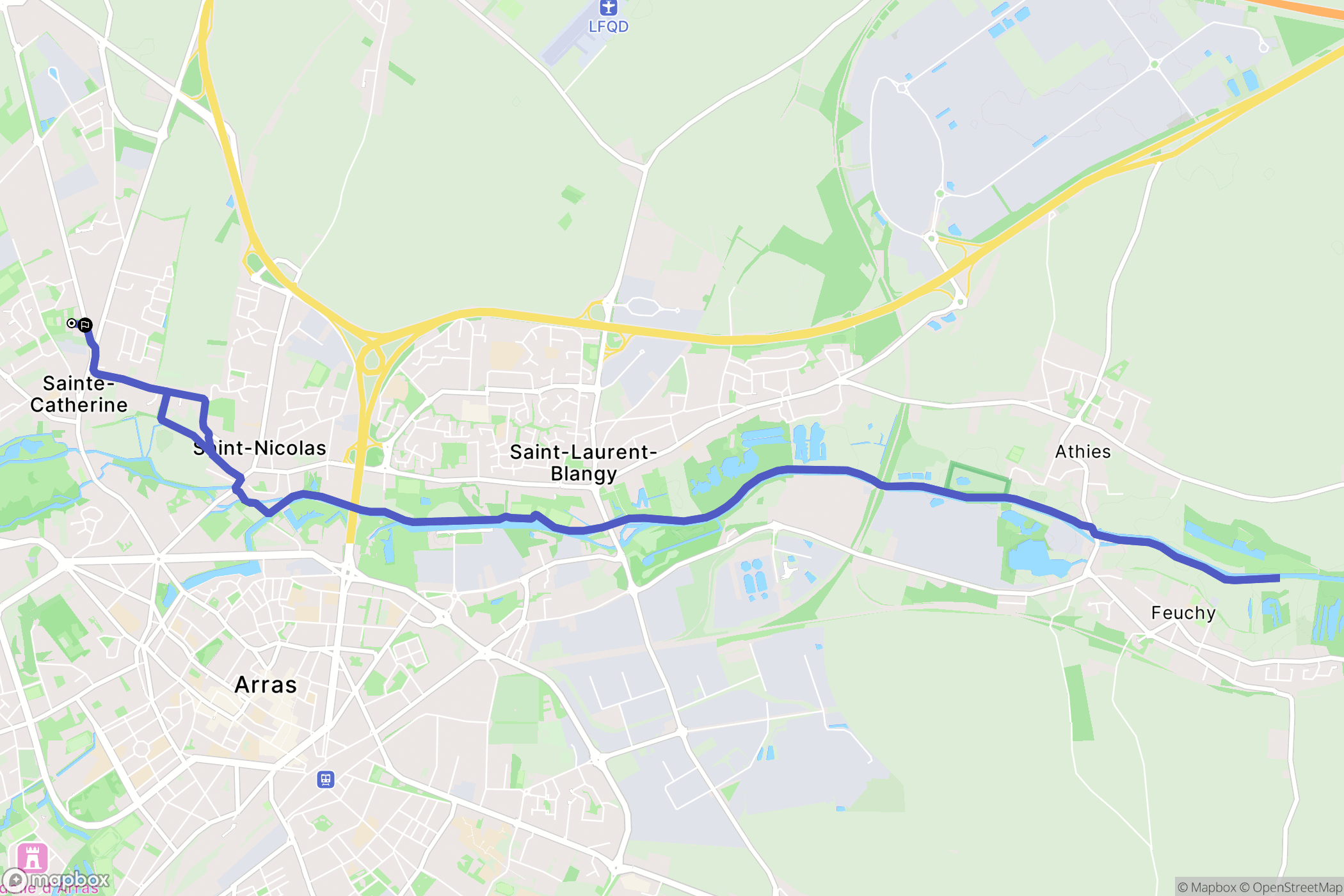 Sainte-Catherine, Arras: routekaart voor buitenactiviteiten - France