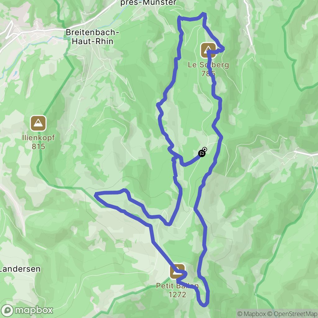 Luttenbach-près-Munster : carte du parcours de randonnée - France