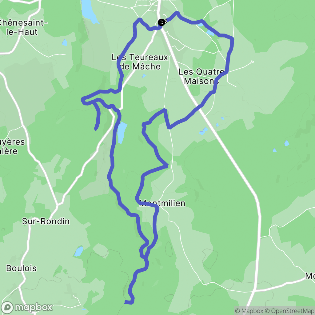 La Roche-en-Brenil : carte du parcours de randonnée - France