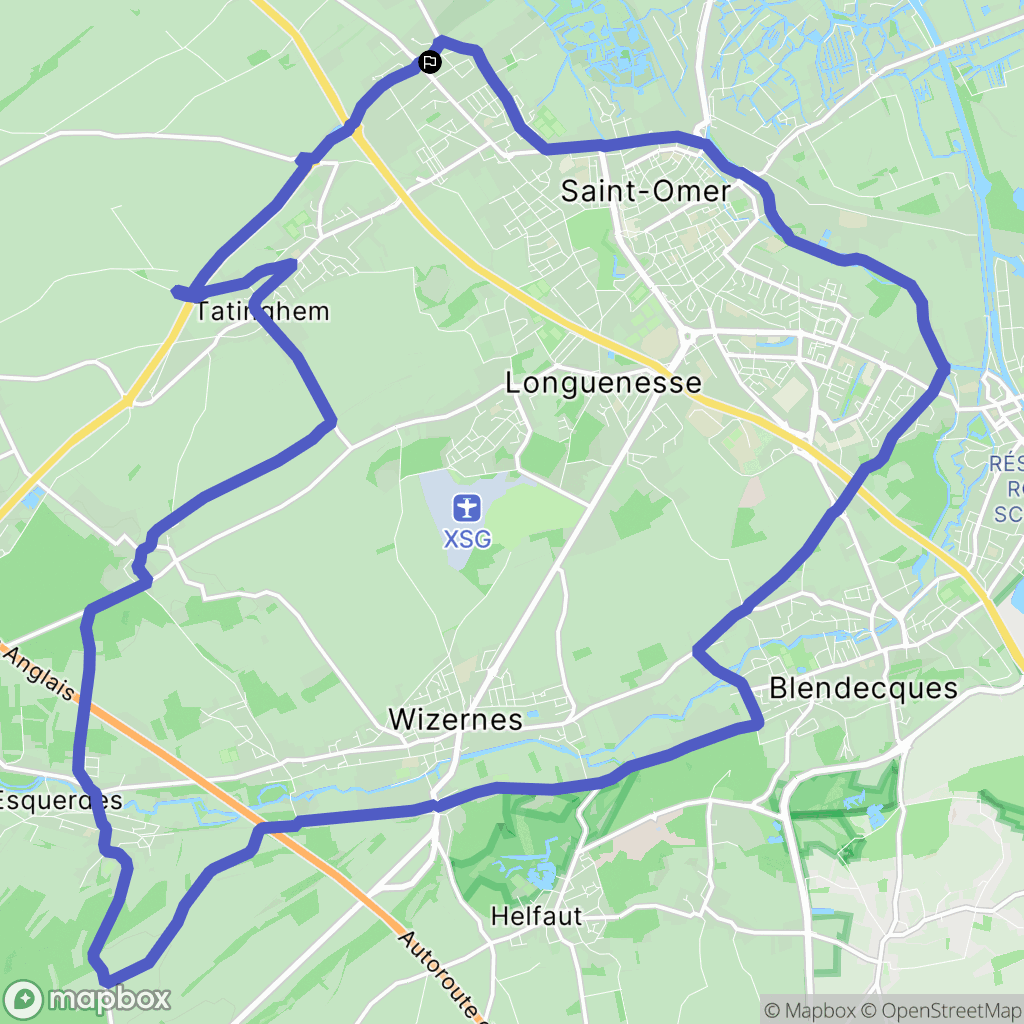 Saint-Martin-au-Laërt : carte du parcours de randonnée - France