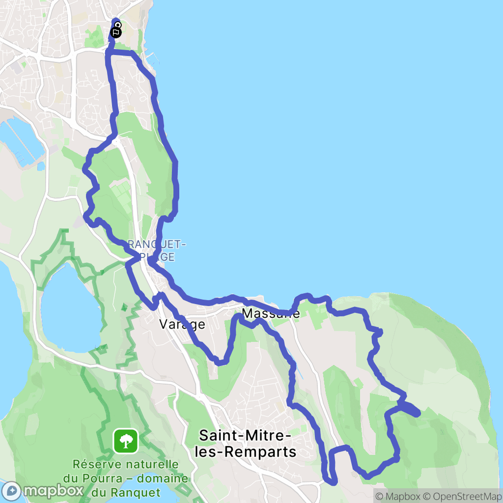 Saint-Mitre-les-Remparts : carte du parcours de randonnée - France