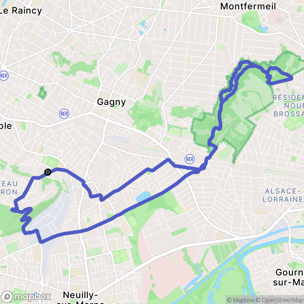 Neuilly-Plaisance : carte du parcours de randonnée - France