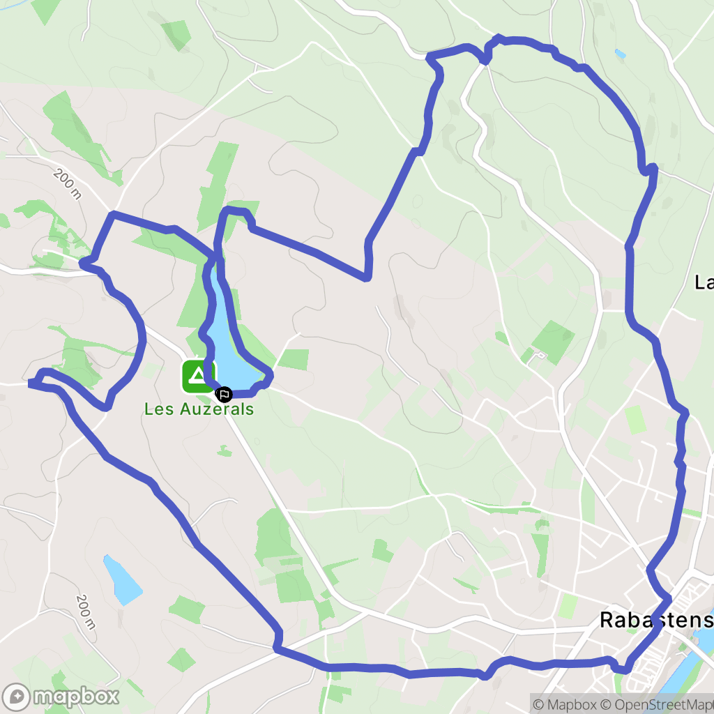 Cambelong : carte du parcours de randonnée - France
