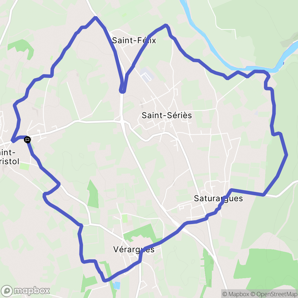 Saint-Christol : carte du parcours de randonnée - France