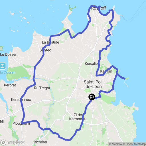 Mezarc'hant, Saint-Pol-de-Léon: routekaart voor buitenactiviteiten - France