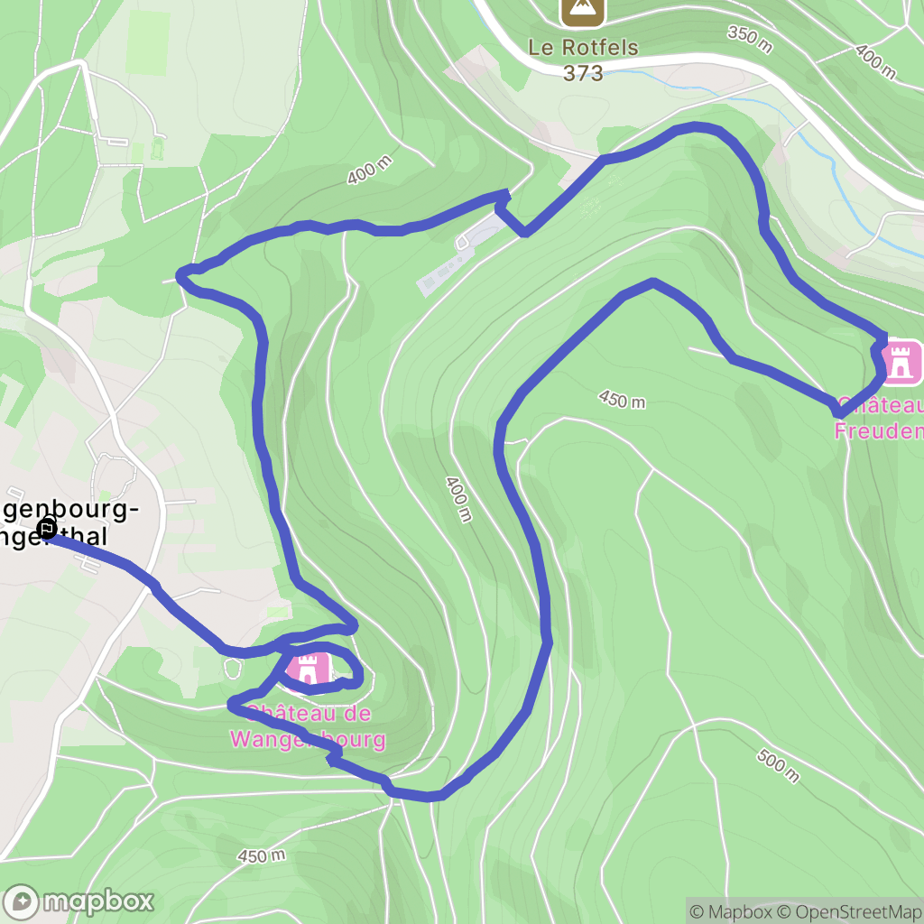 Wangenbourg-Engenthal : carte du parcours de randonnée - France
