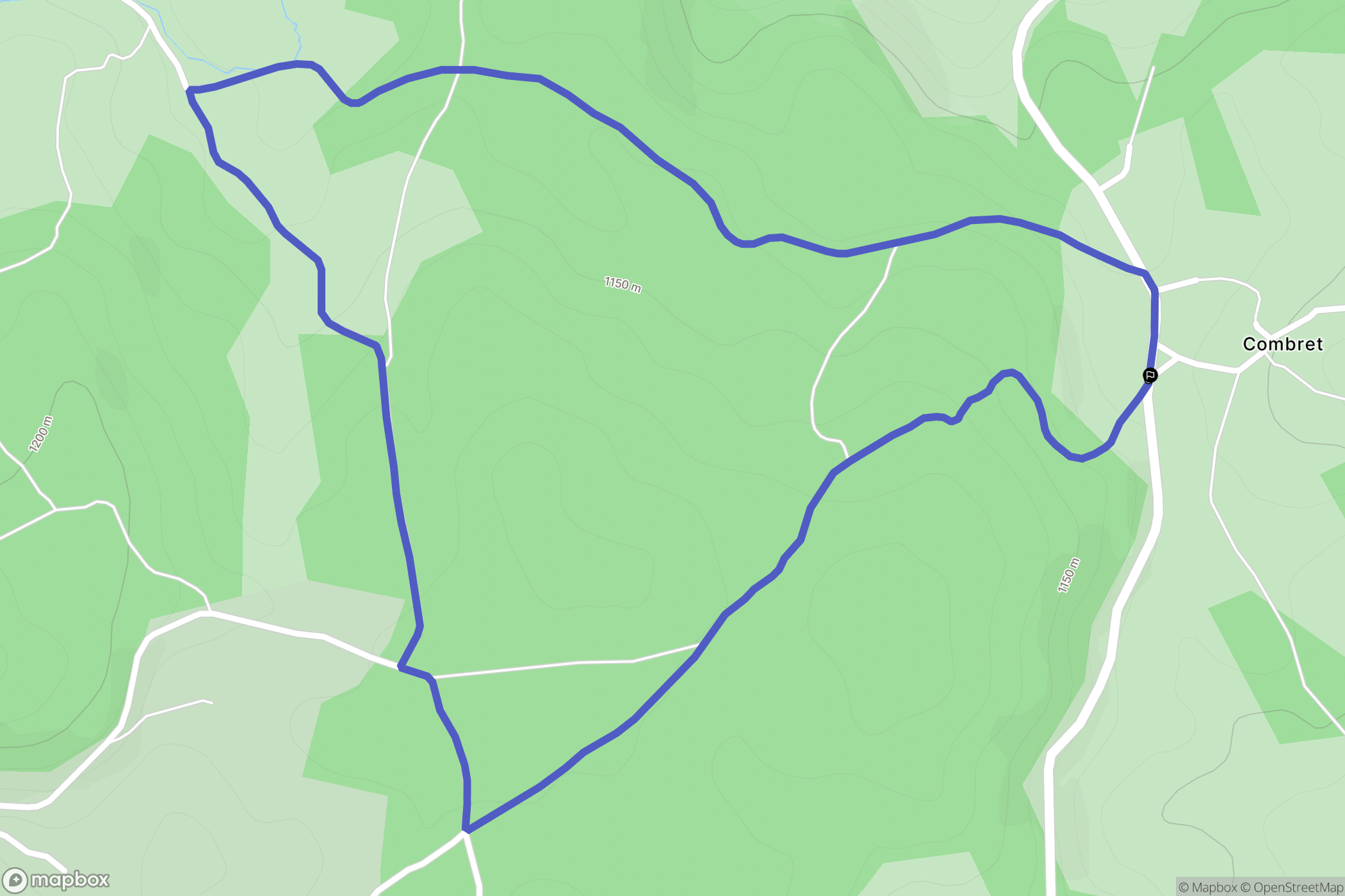 Les Bessons : carte du parcours de randonnée - France
