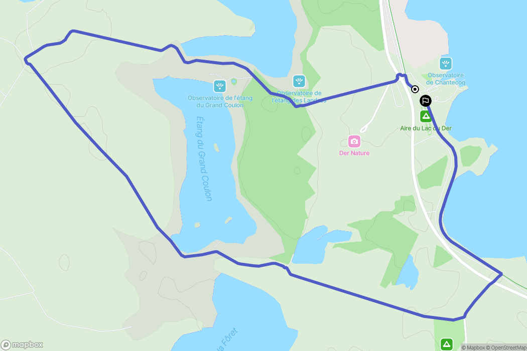 Outines : carte du parcours de randonnée - France