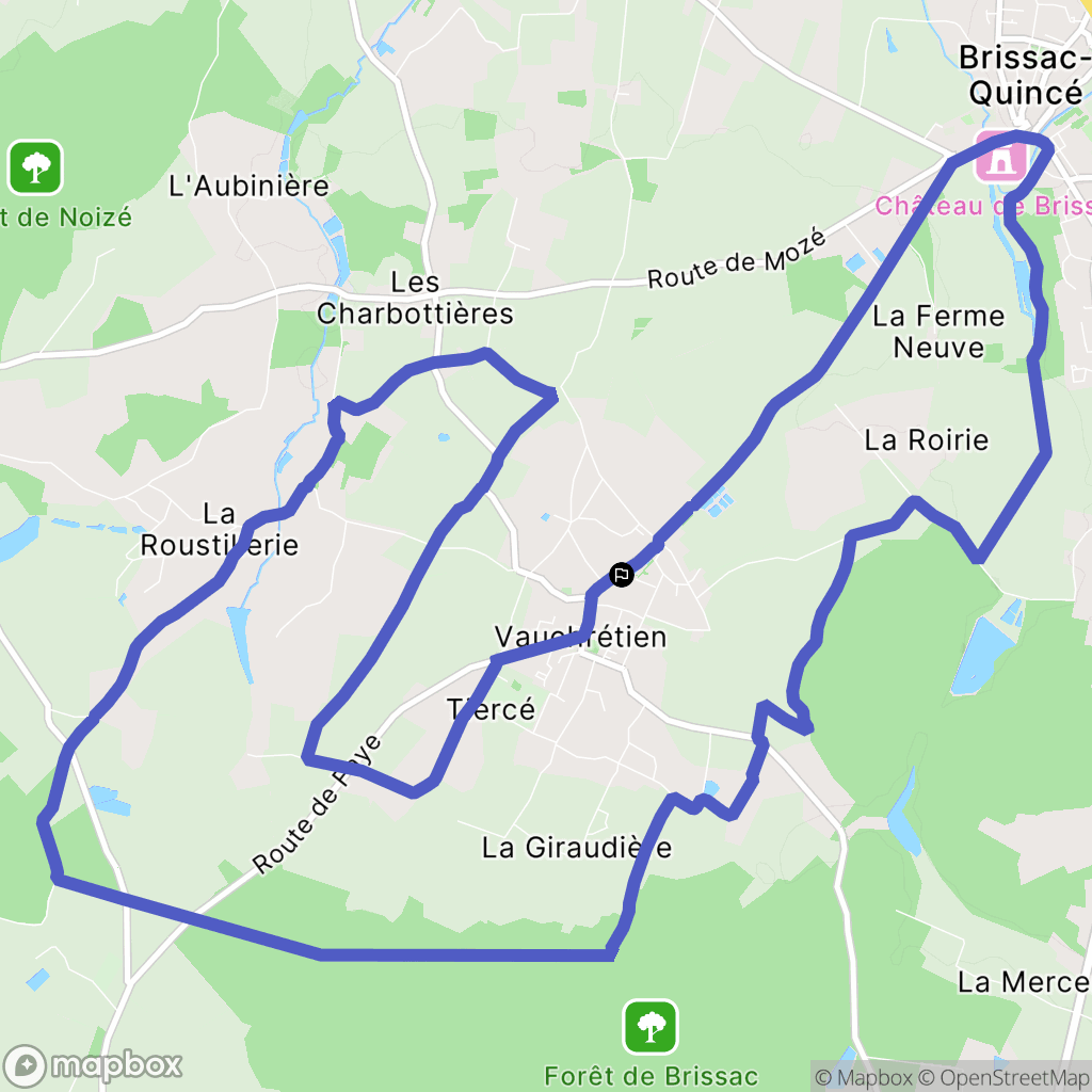 Vauchrétien : carte du parcours de randonnée - France
