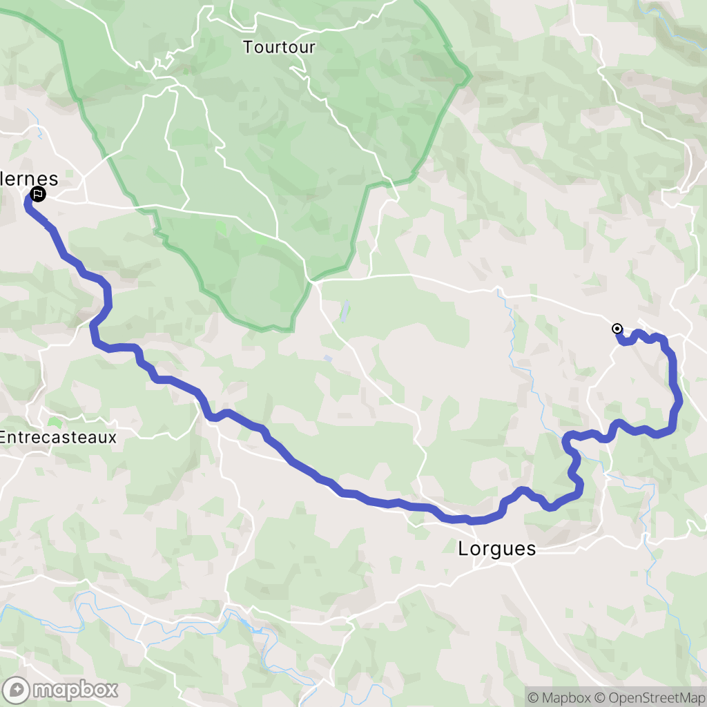 Salernes : carte du parcours de randonnée - France