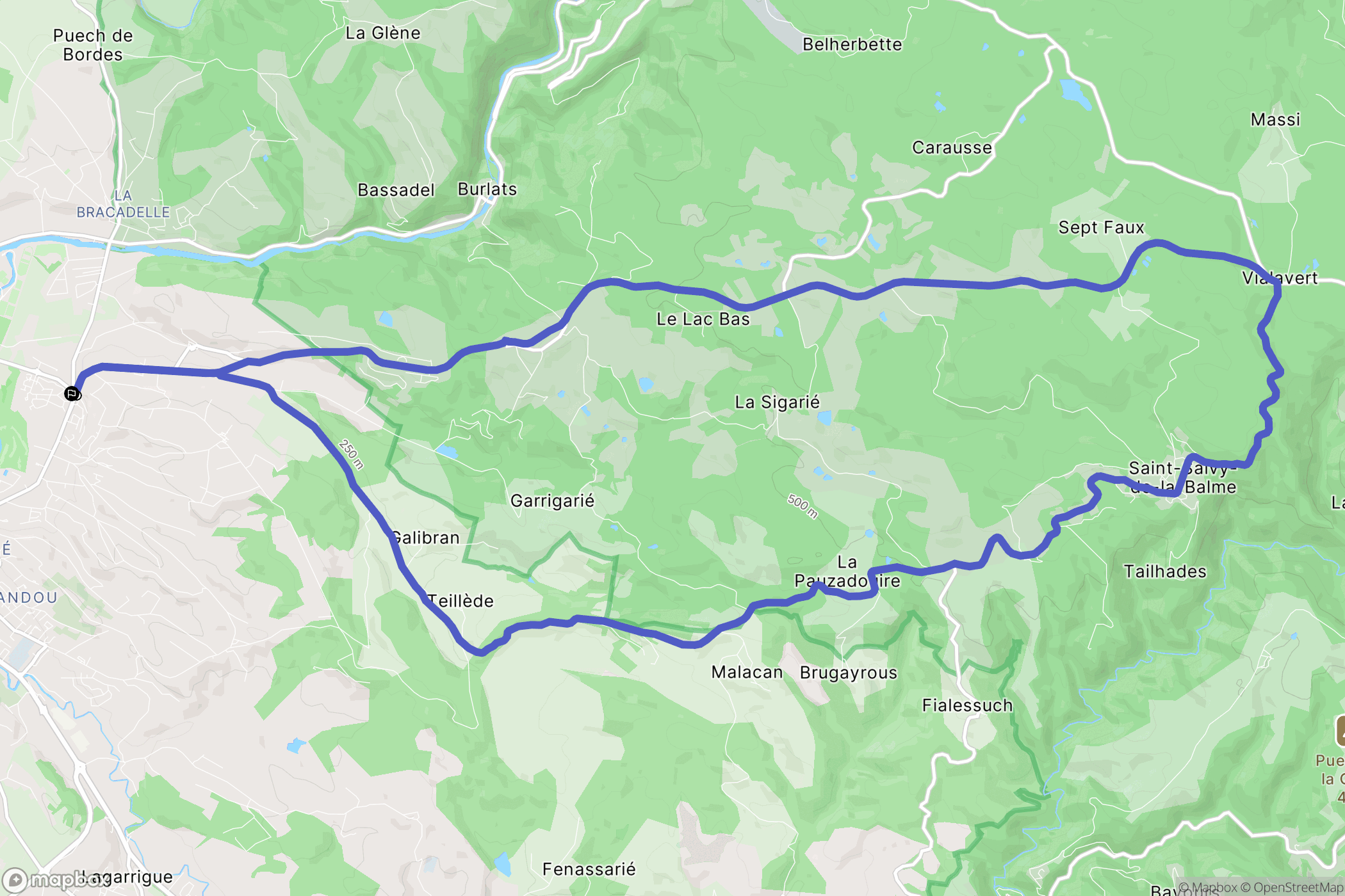 Lambert : carte du parcours de randonnée - France
