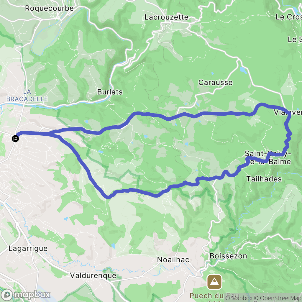 Lambert : carte du parcours de randonnée - France