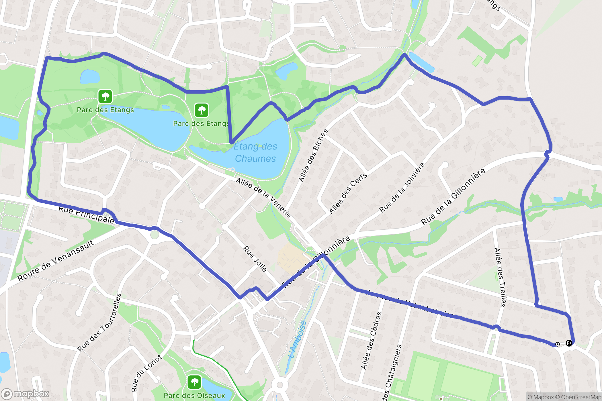 Mouilleron : carte du parcours de randonnée - France