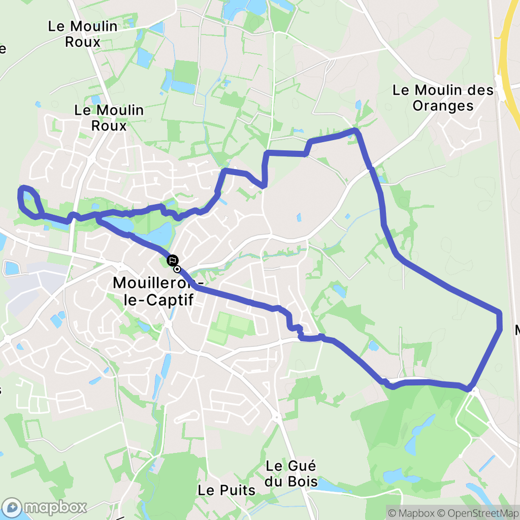 Mouilleron : carte du parcours de randonnée - France
