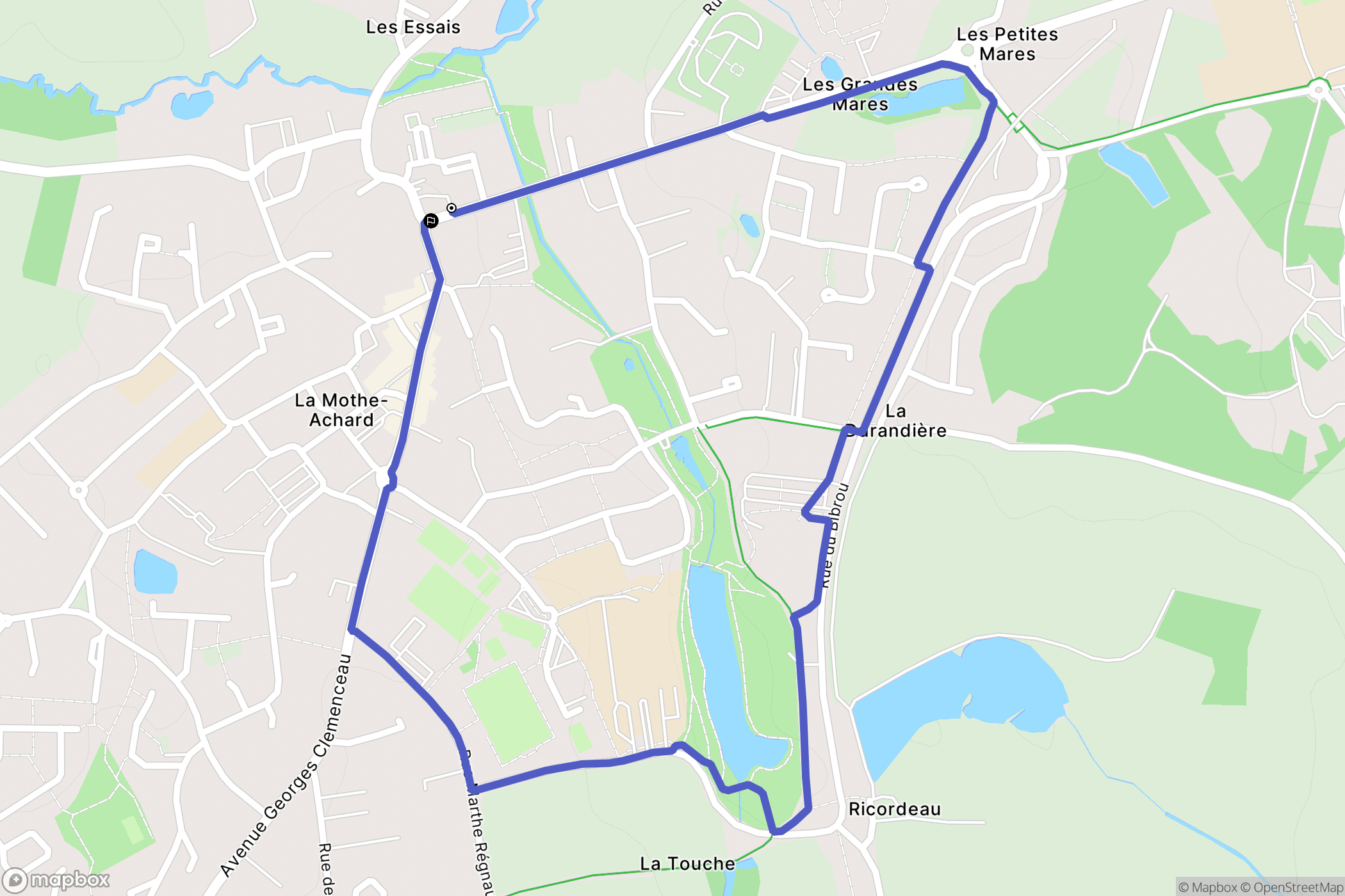 La Mothe Achard : carte du parcours de randonnée - France