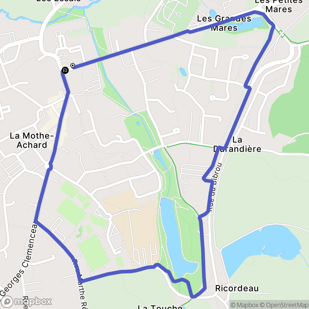 La Mothe Achard : carte du parcours de randonnée - France