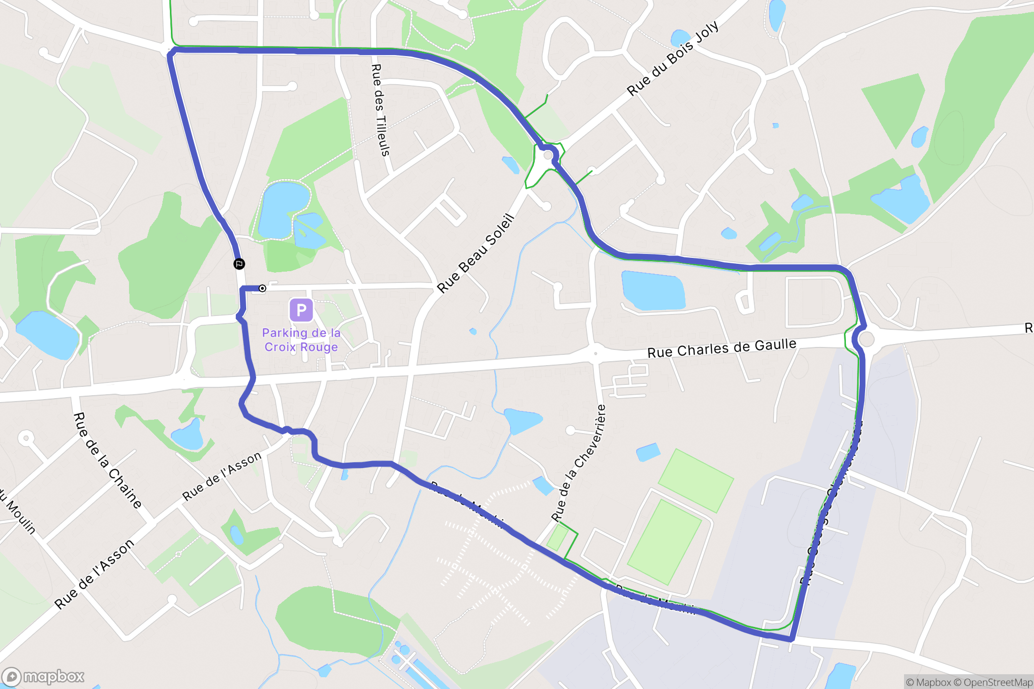 Treize-Sptiers : carte du parcours de randonnée - France