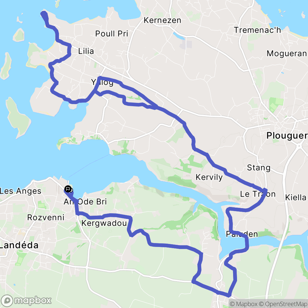 Ar Palud : carte du parcours de randonnée - France