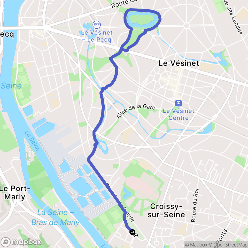 Paris : carte du parcours de randonnée - France