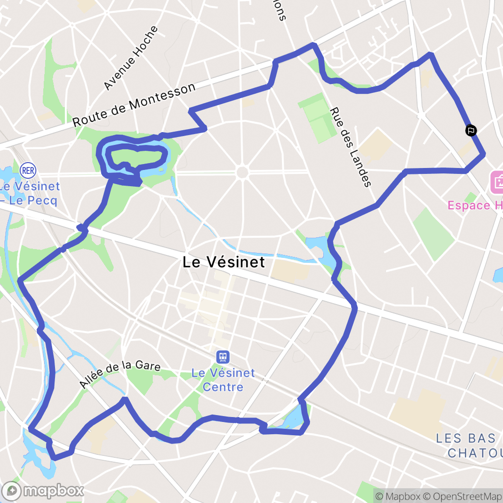 Le Vesinet : carte du parcours de randonnée - France