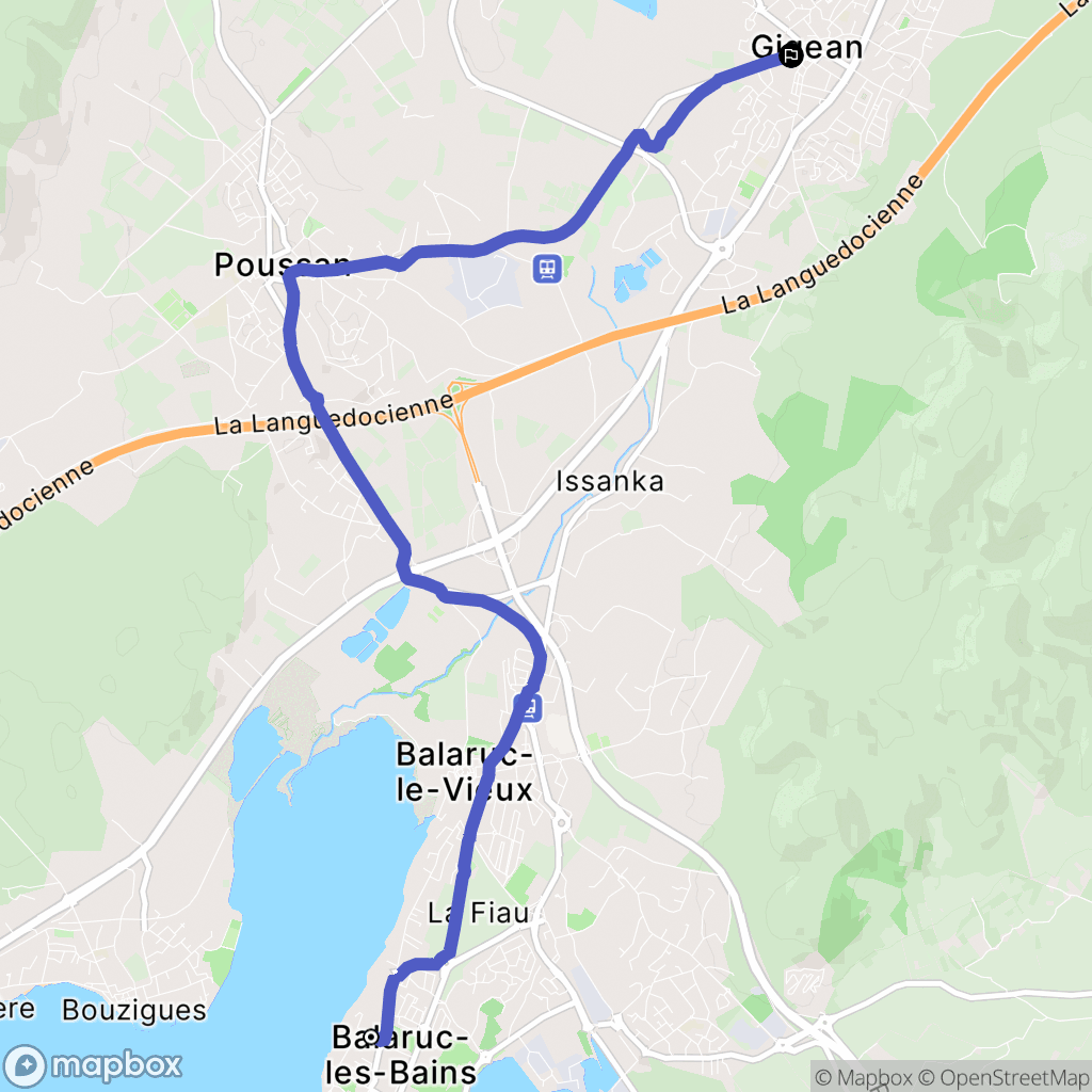 Balaruc : carte du parcours de randonnée - France