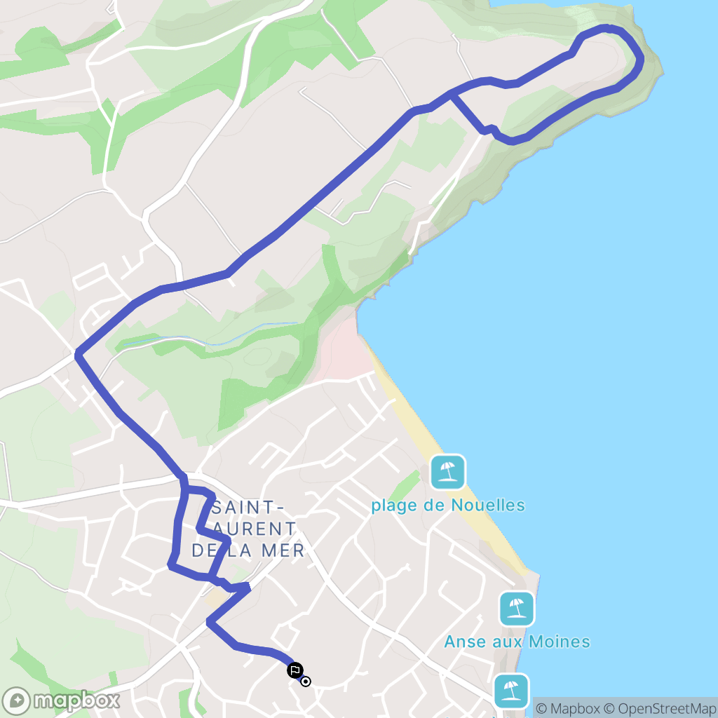 Saint Laurent de la Mer : carte du parcours de randonnée - France