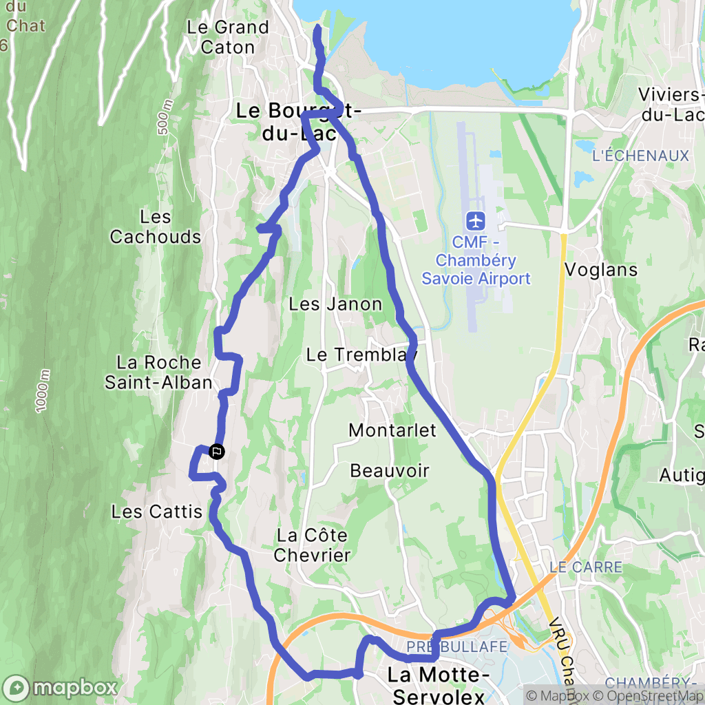 Les Fourneaux : carte du parcours de randonnée - France