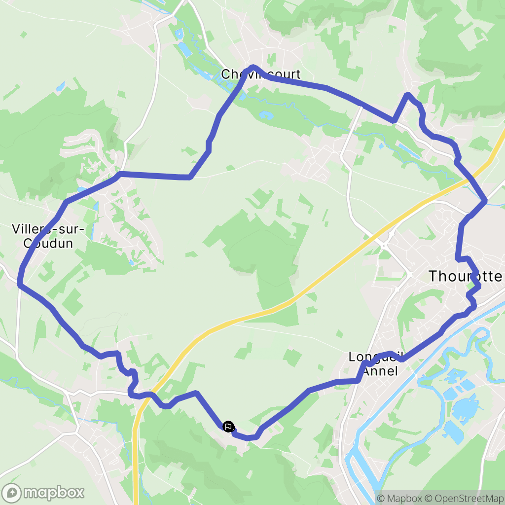 Giraumont : carte du parcours de randonnée - France