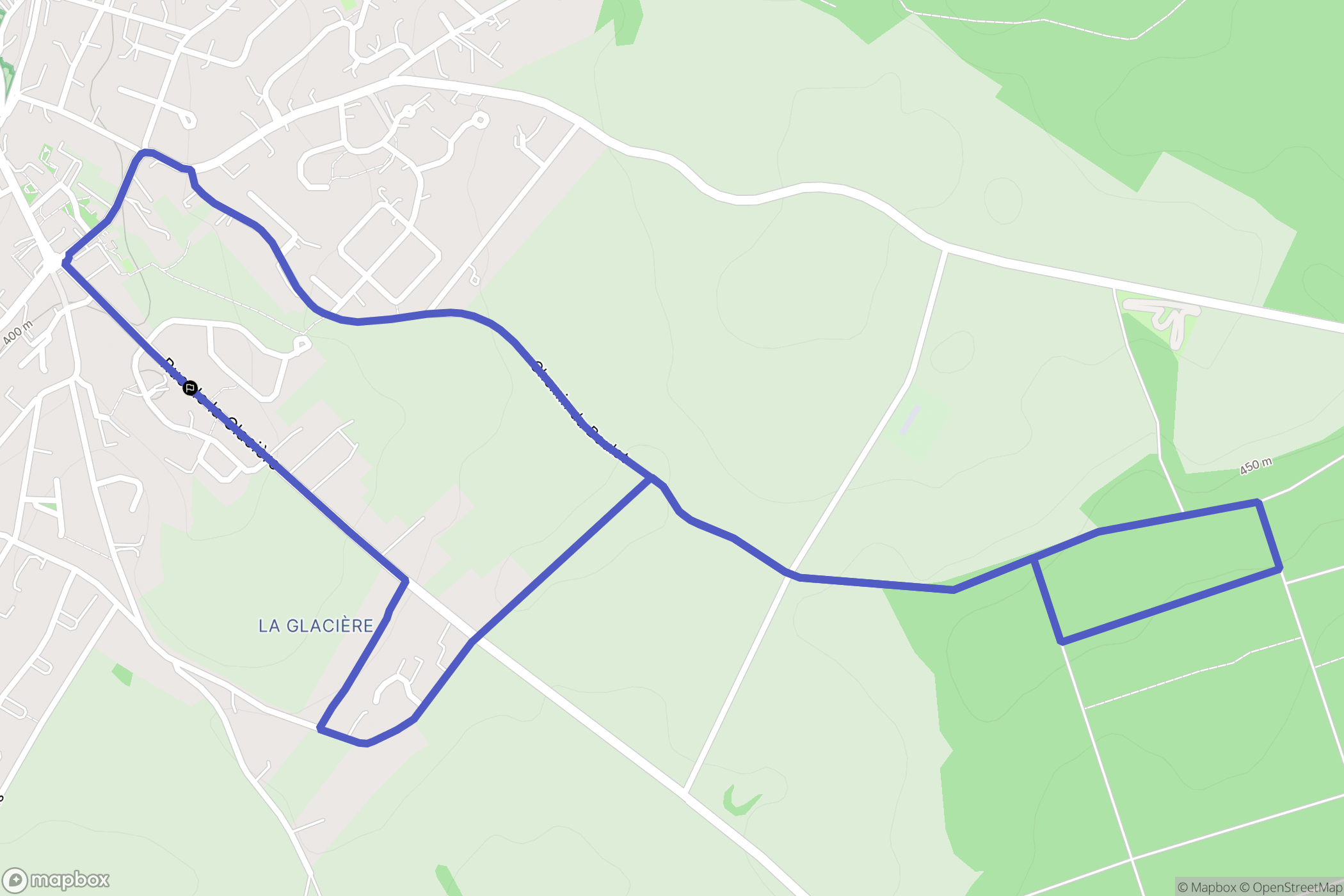 Saône : carte du parcours de randonnée - France