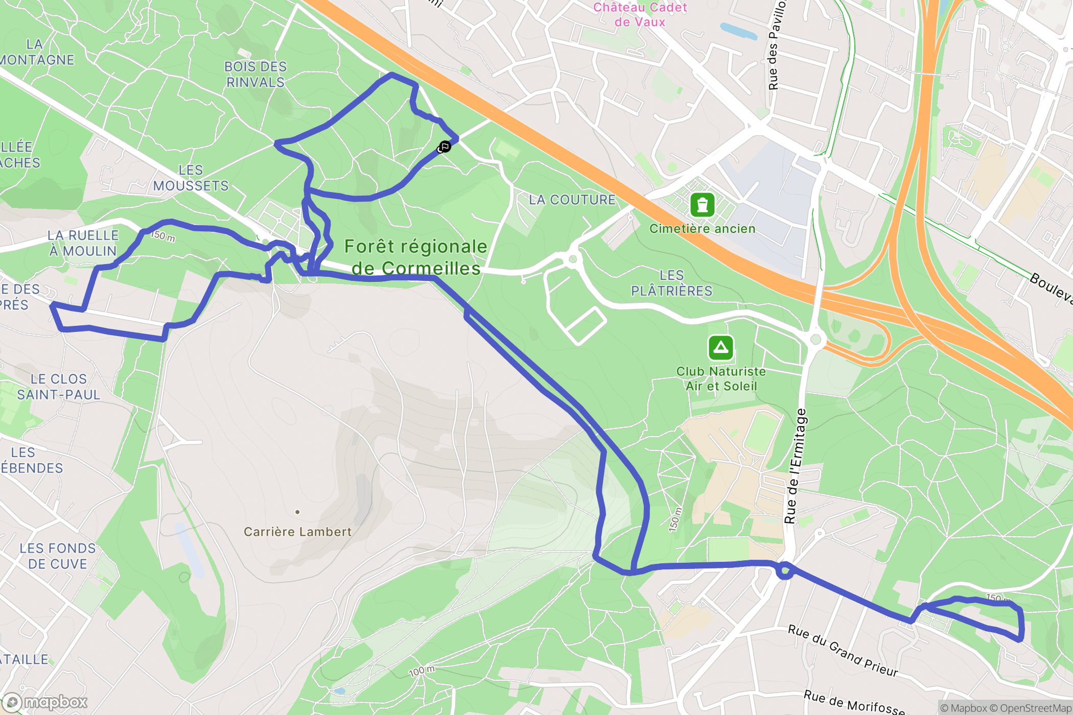 Franconville la Garenne : carte du parcours de randonnée - France