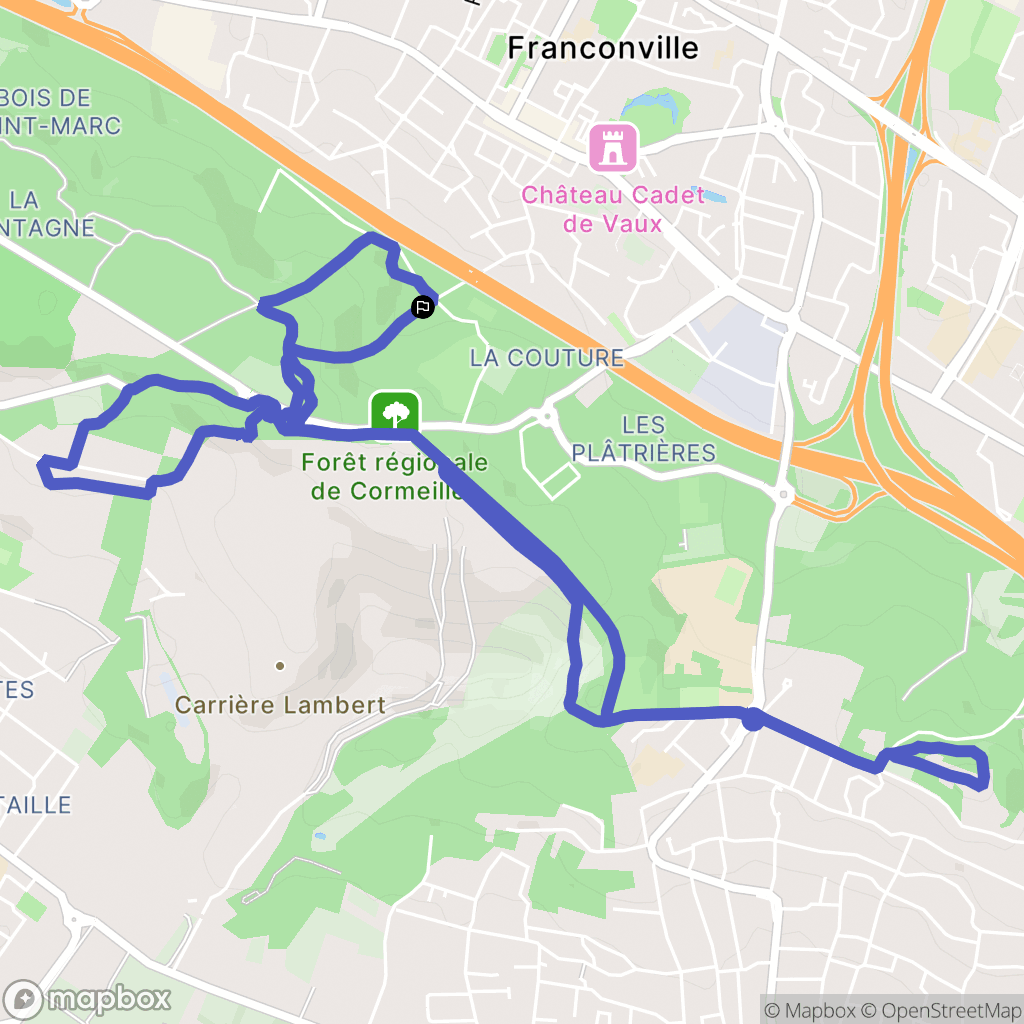 Franconville la Garenne : carte du parcours de randonnée - France