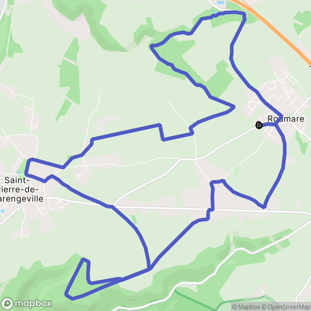 Roumare : carte du parcours de randonnée - France