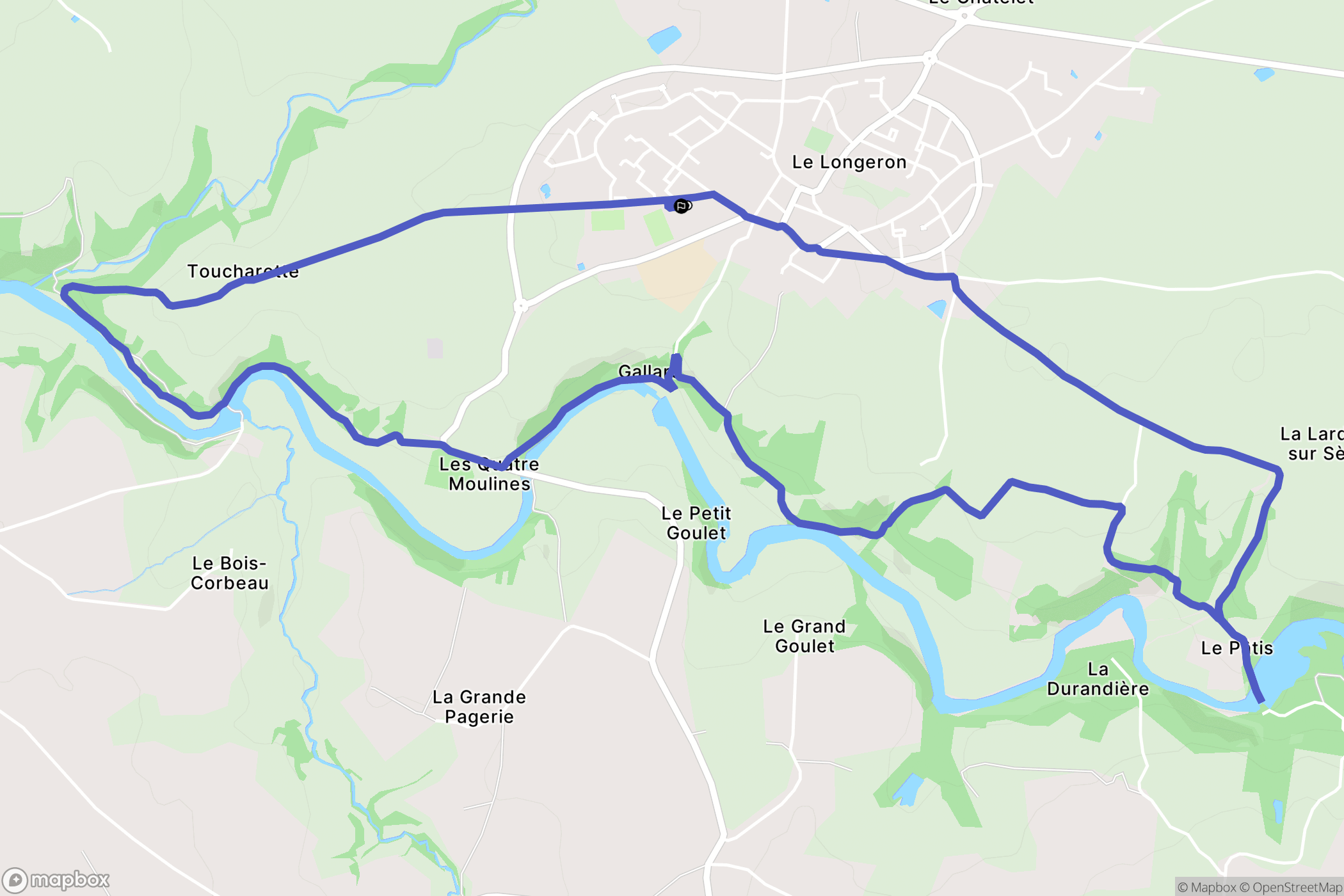 Sèvremoine : carte du parcours de randonnée - France