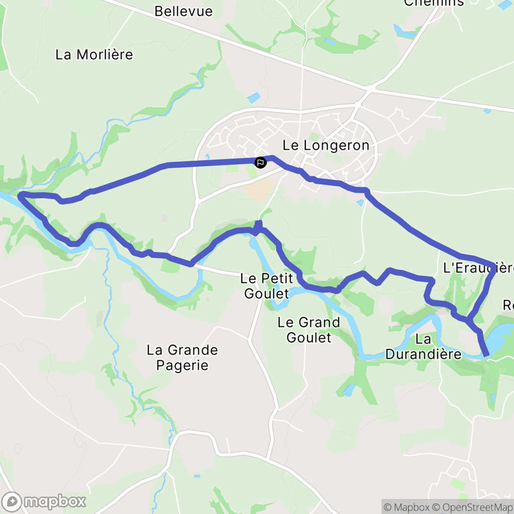 Sèvremoine : carte du parcours de randonnée - France