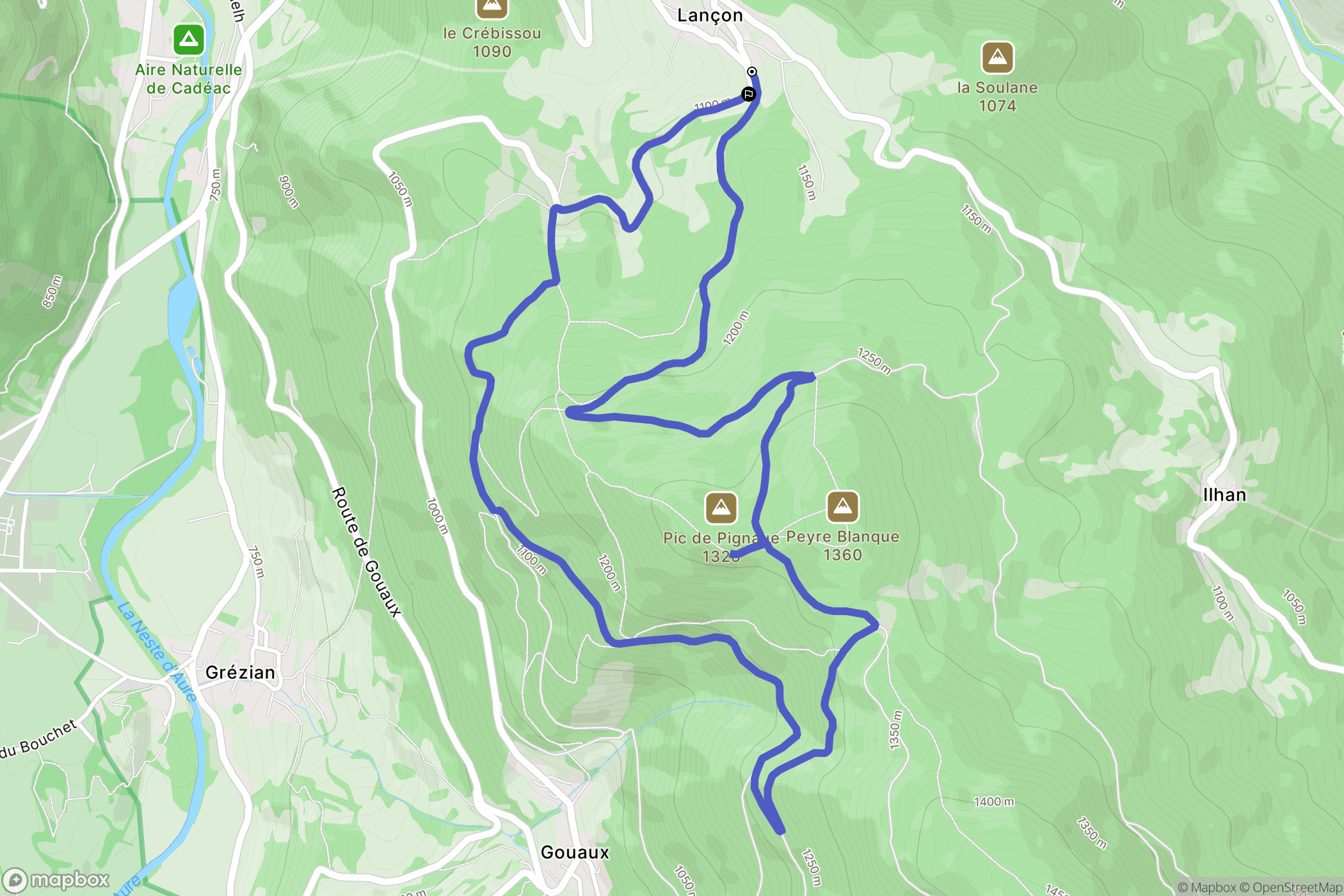 Lançon : carte du parcours de randonnée - France