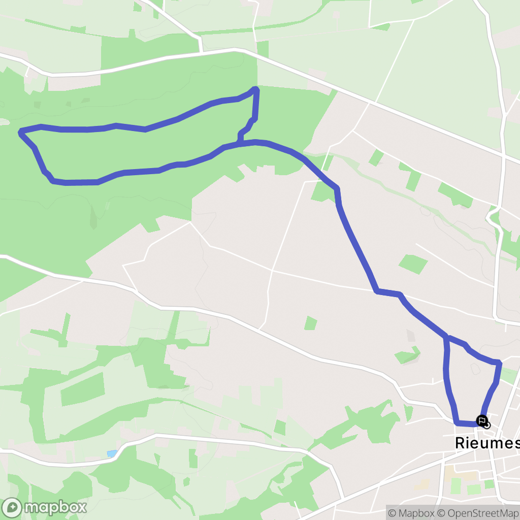 Rieumes : carte du parcours de randonnée - France