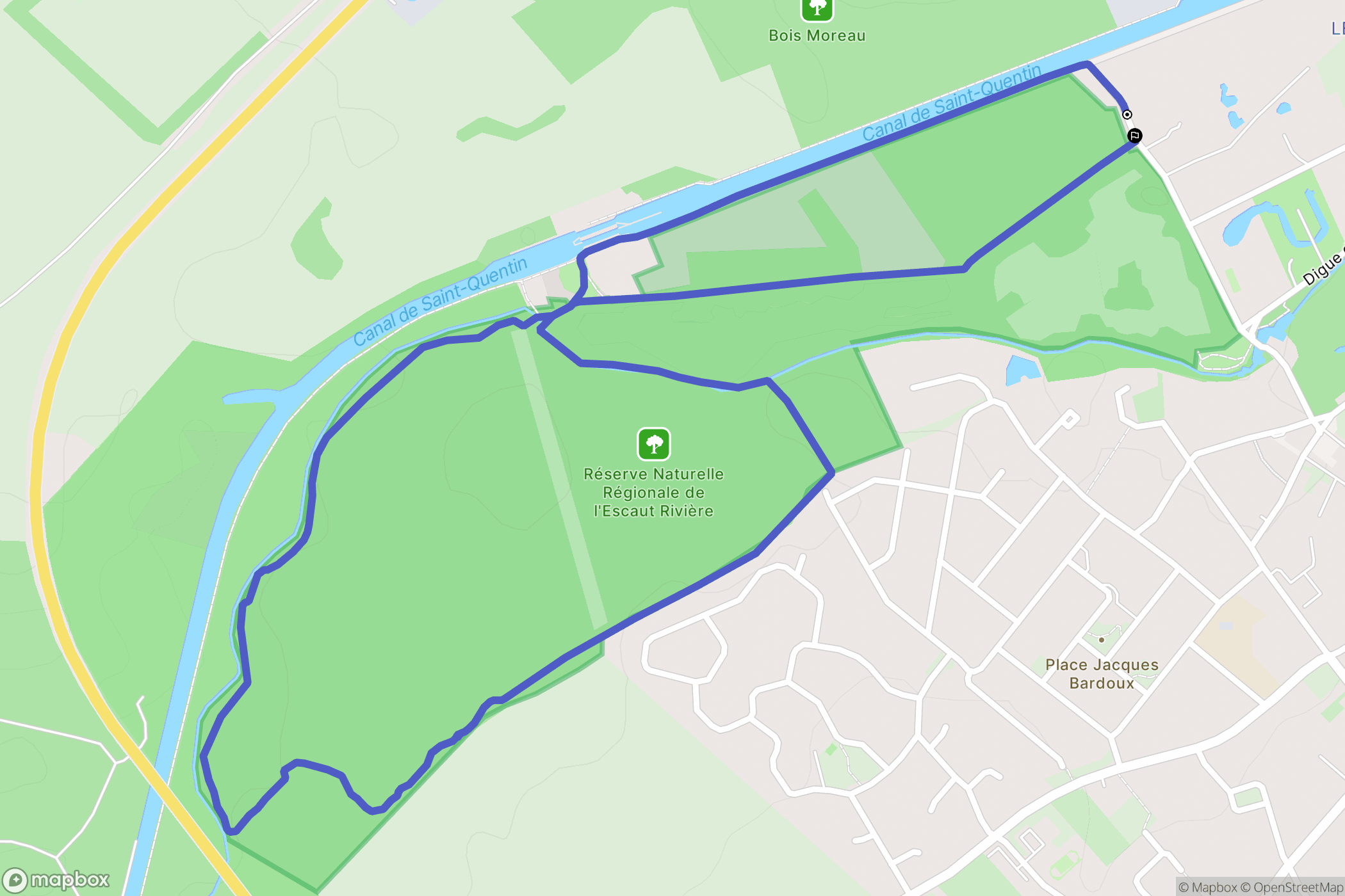 Proville : carte du parcours de randonnée - France