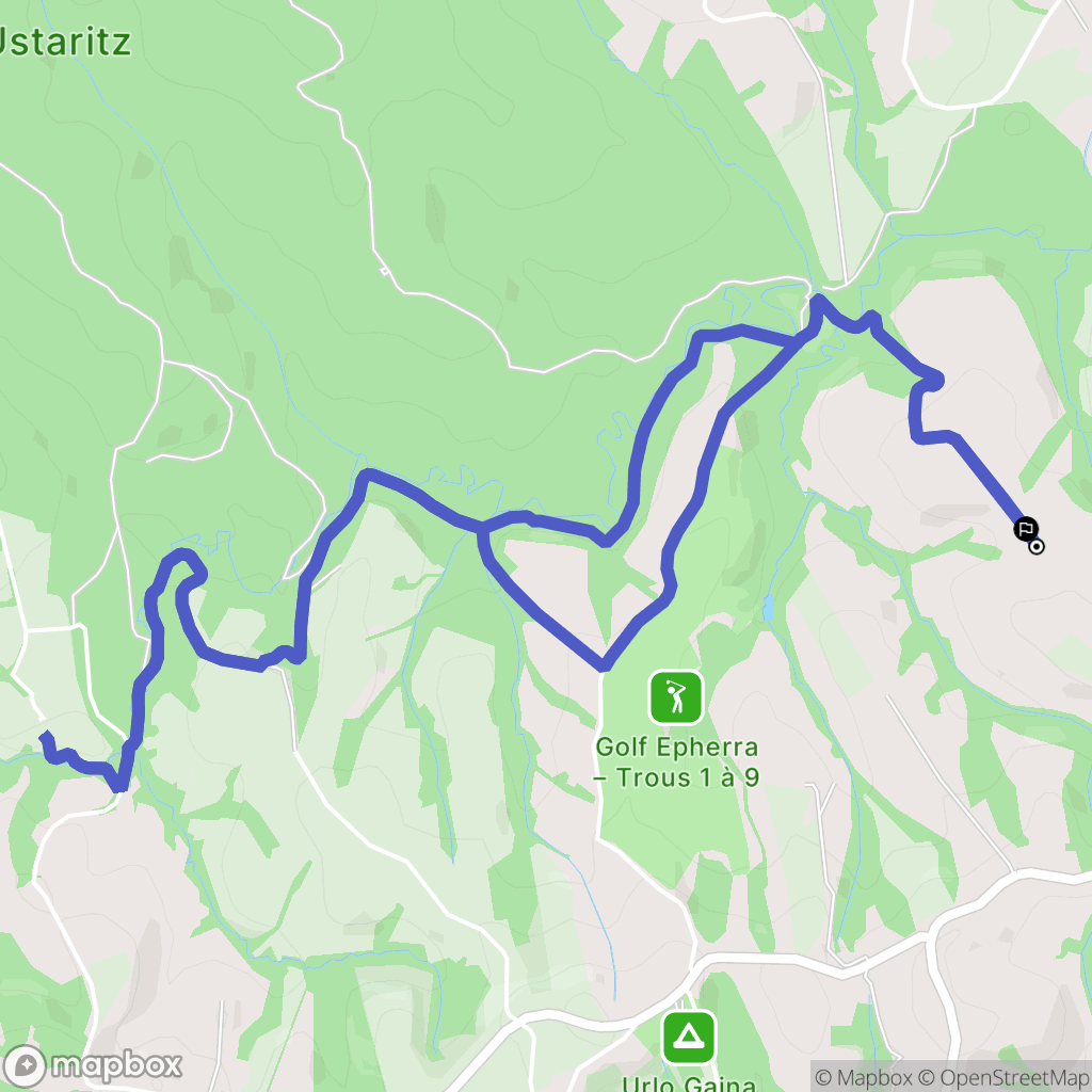 Espelette : carte du parcours de randonnée - France