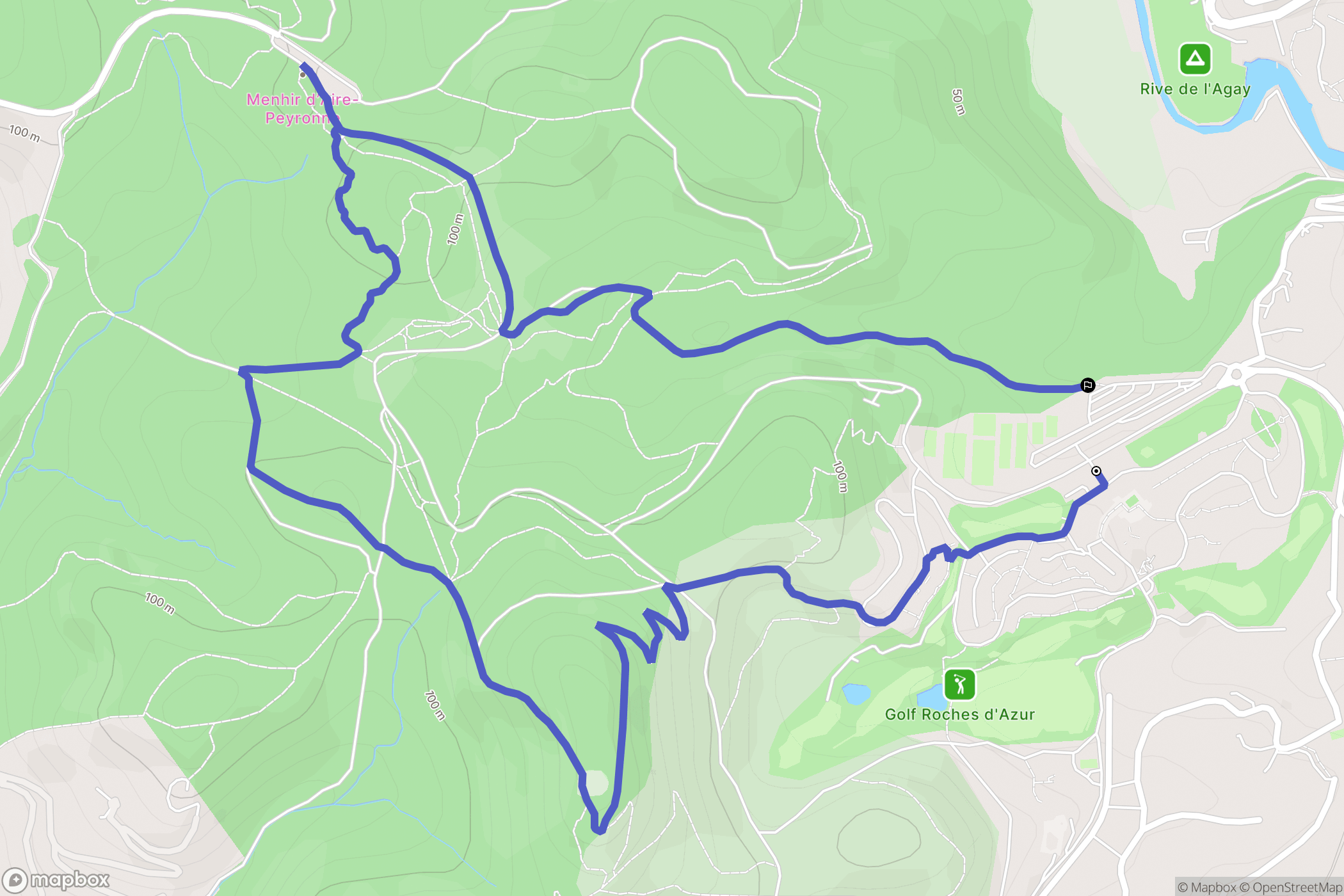 Saint-Raphaël : carte du parcours de randonnée - France
