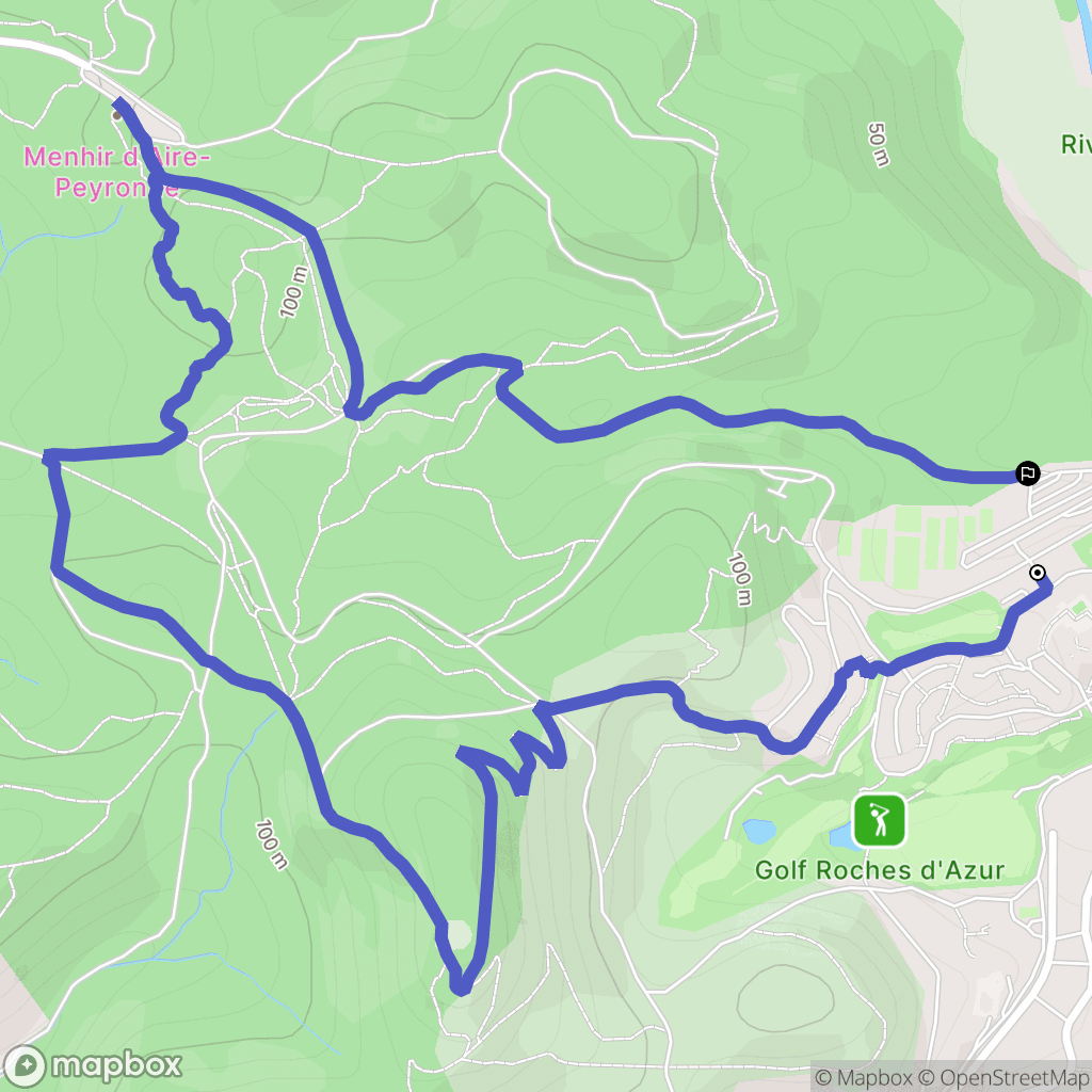 Saint-Raphaël : carte du parcours de randonnée - France