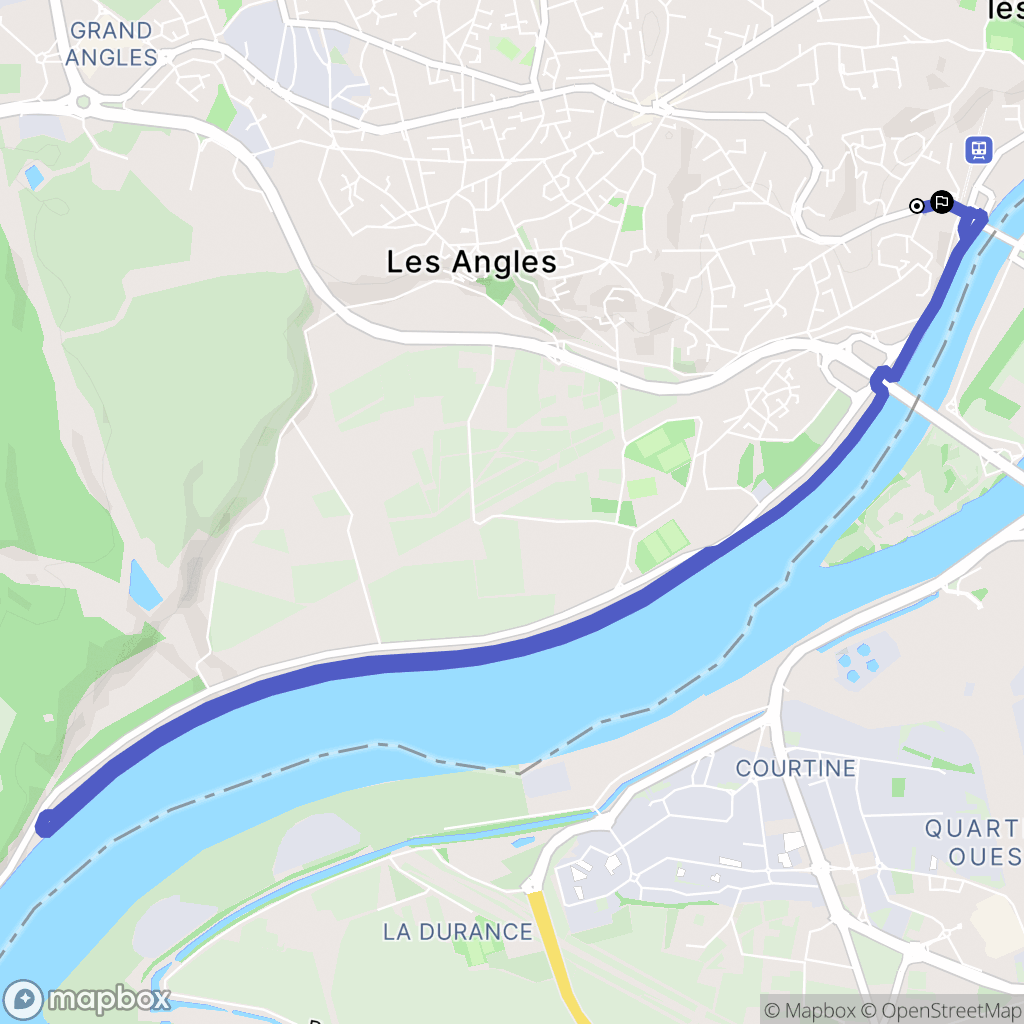 Villeneuve-lès-Avignon : carte du parcours de randonnée - France