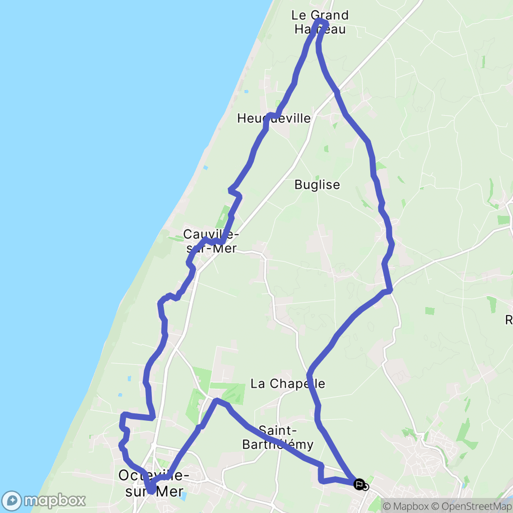 Montivilliers : carte du parcours de randonnée - France