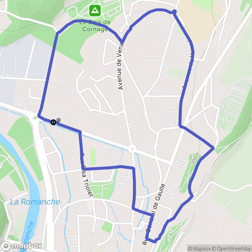 Vizille : carte du parcours de randonnée - France