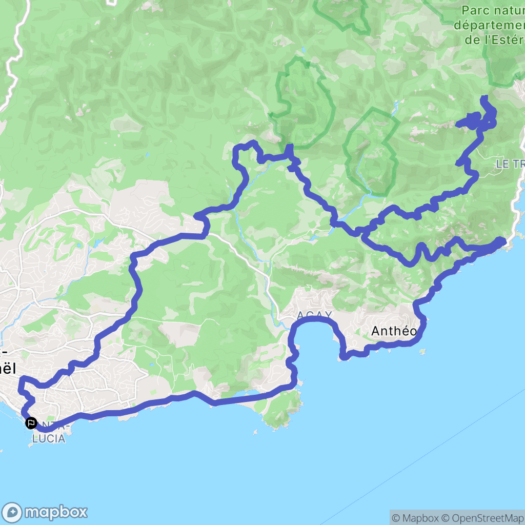 Saint-Raphaël : carte du parcours de randonnée - France
