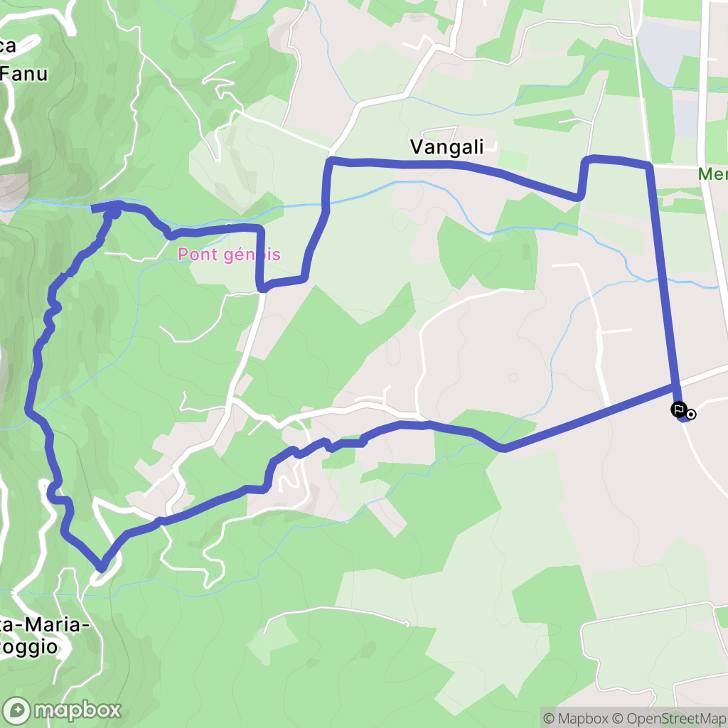 Santa-Maria-Poggio : carte du parcours de randonnée - France