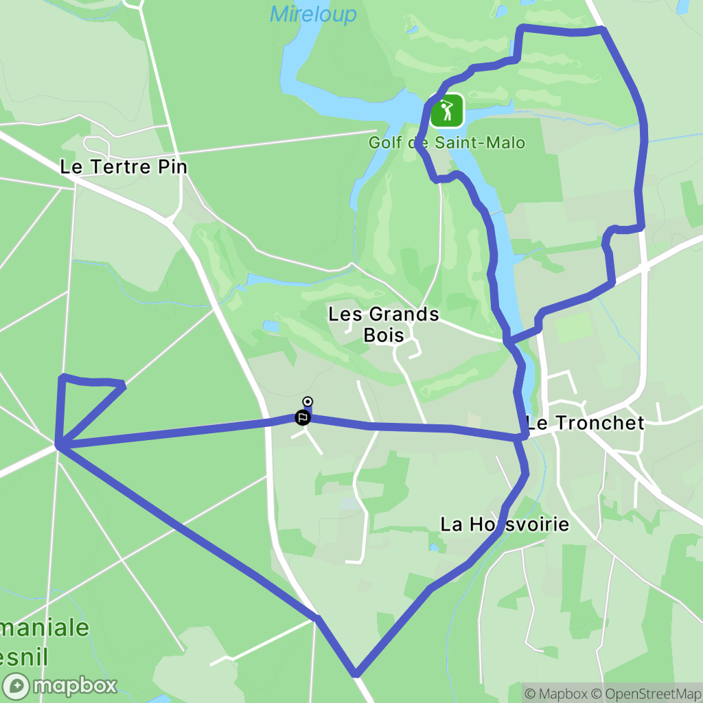 Le Tronchet : carte du parcours de randonnée - France