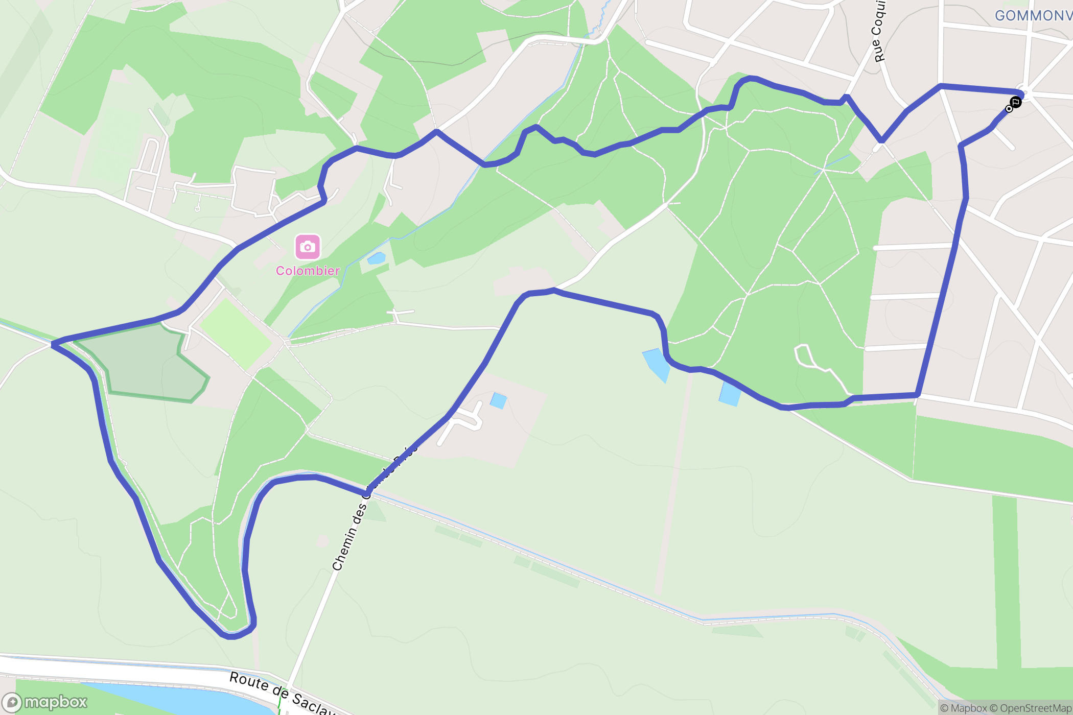 Igny : carte du parcours de randonnée - France