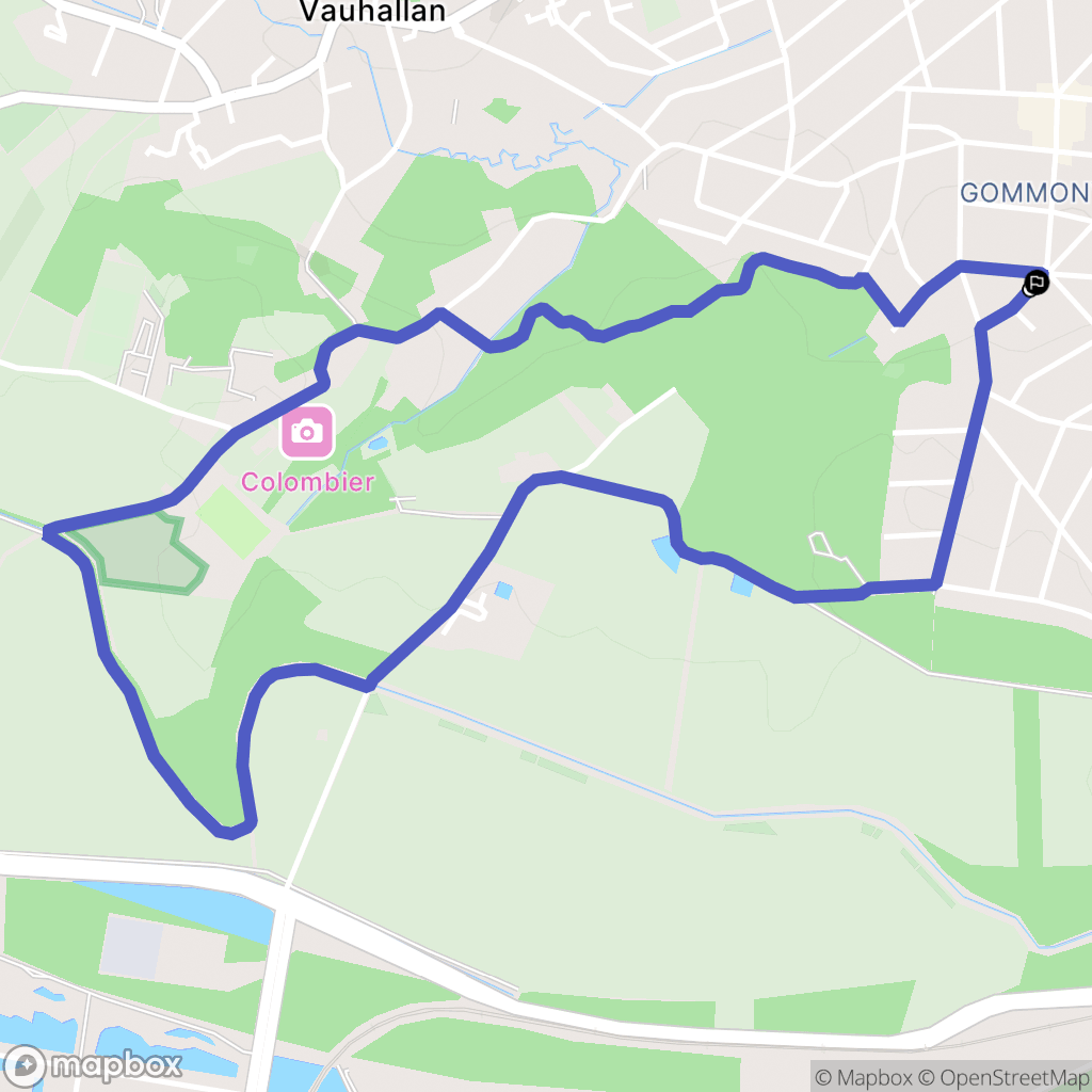 Igny : carte du parcours de randonnée - France
