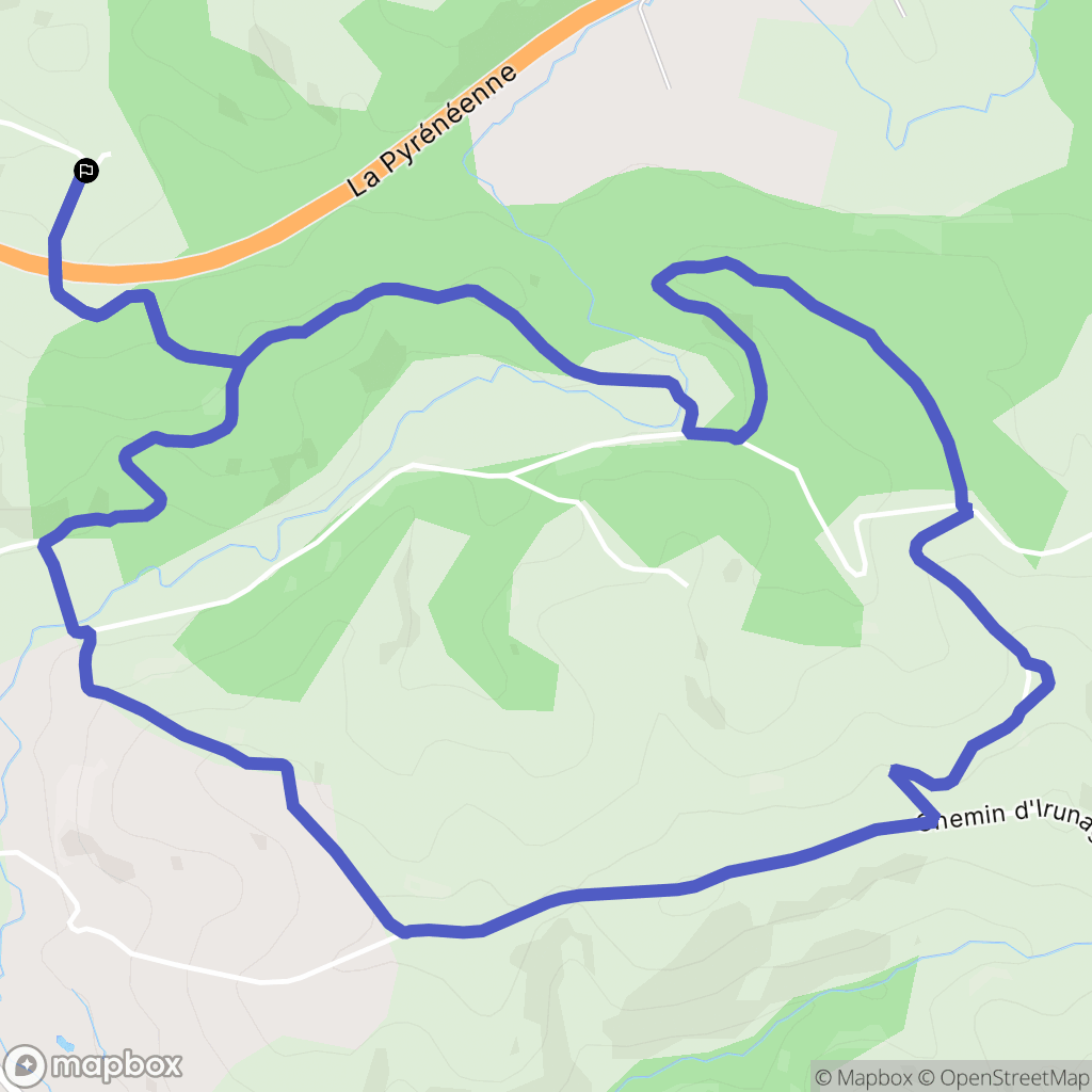 Briscous : carte du parcours de randonnée - France